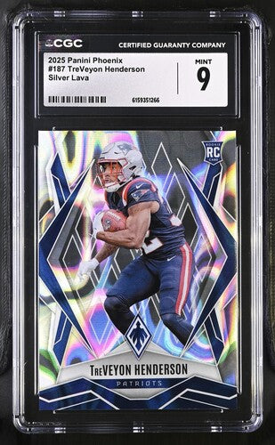 2025 Panini Phoenix #187 TreVeyon Henderson Silver Lava CGC 9