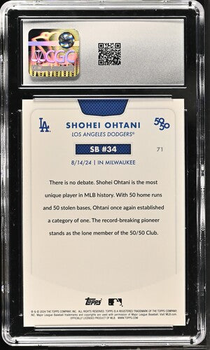 2024 TOPPS 50/50 #71 SHOHEI OHTANI CGC 9 SC4