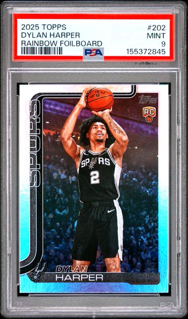 2025 TOPPS #202 DYLAN HARPER RAINBOW FOILBOARD PSA 9 SC5