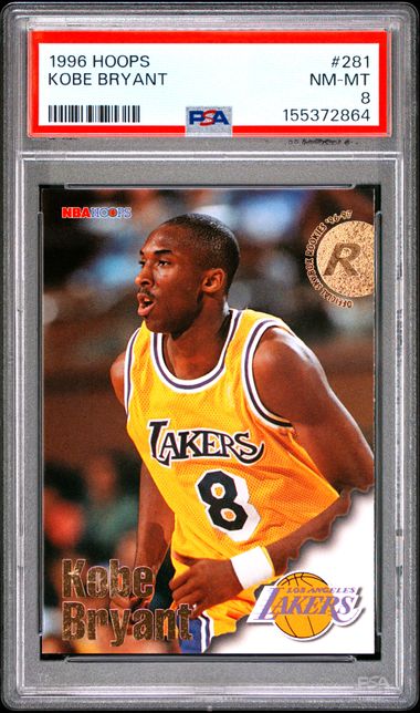 1996 HOOPS #281 KOBE BRYANT PSA 8