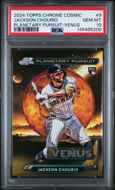 2024 TOPPS COSMIC CHROME PLANETARY PURSUIT #9 JACKSON CHOURIO PLANETARY PURSUIT-VENUS PSA 10 SC4