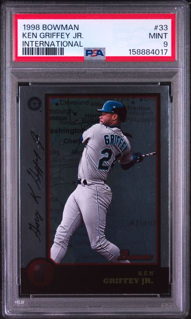 1998 BOWMAN #33 KEN GRIFFEY JR. INTERNATIONAL PSA 9 SC4
