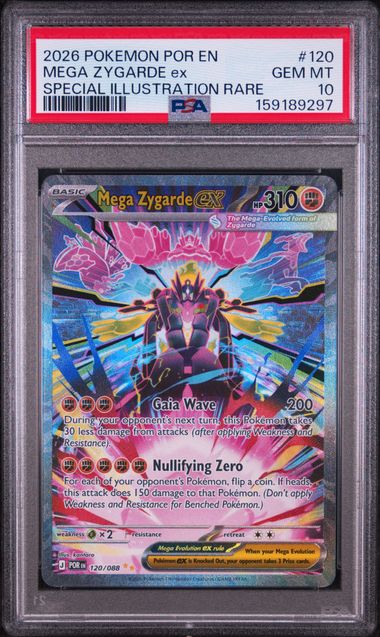 2026 POKEMON POR EN-PERFECT ORDER #120 MEGA ZYGARDE ex SPECIAL ILLUSTRATION RARE PSA 10 SC1