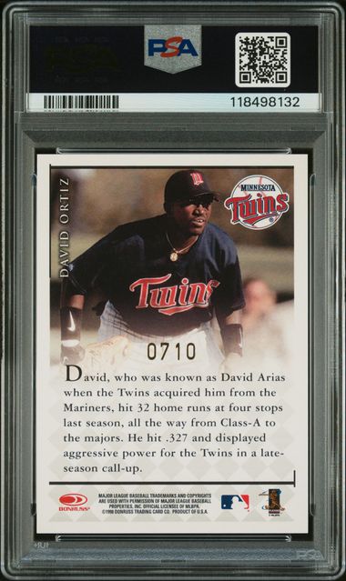 1998 DONRUSS SIGNATURE MILLENNIUM MARKS DAVID ORTIZ MILLENNIUM MARKS PSA AUTH AUTO 10