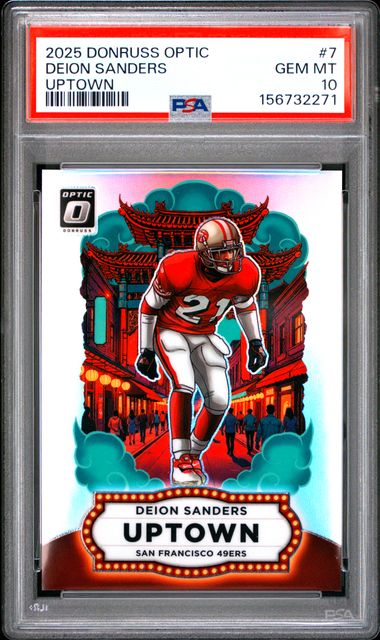 2025 PANINI DONRUSS OPTIC UPTOWN #7 DEION SANDERS PSA 10 SC2