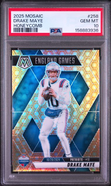 2025 PANINI MOSAIC #258 DRAKE MAYE HONEYCOMB PSA 10