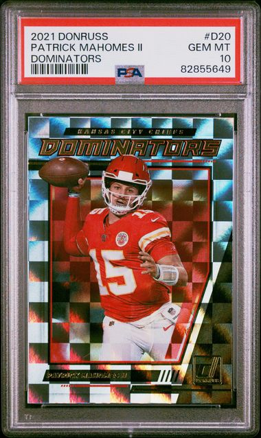 2021 PANINI DONRUSS DOMINATORS #D20 PATRICK MAHOMES II DOMINATORS PSA 10