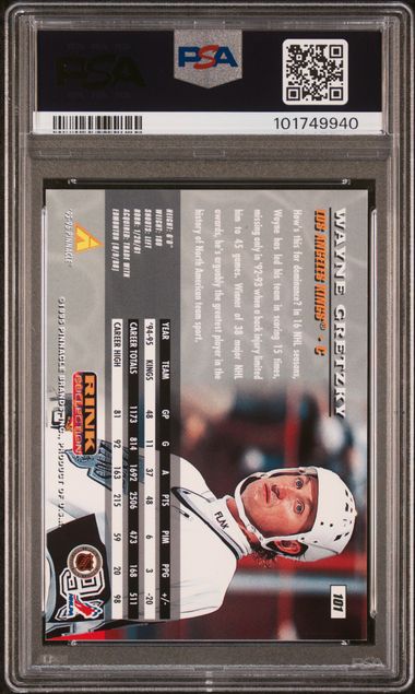 1995 PINNACLE #101 WAYNE GRETZKY RINK COLL-ARTIST'S PROOF PSA 9