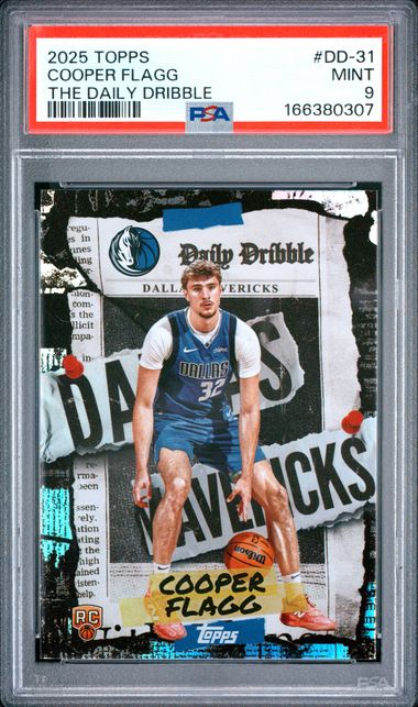 2025 TOPPS THE DAILY DRIBBLE #DD-31 COOPER FLAGG PSA 9 JR9272-39
