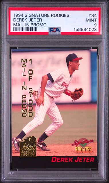 1994 SIGNATURE ROOKIES MAIL IN PROMO #S4 DEREK JETER MAIL IN PROMO PSA 9 SC4