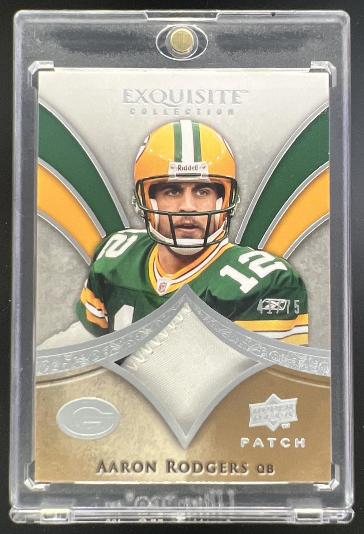 2009 Upper Deck Exquisite Collection Aaron Rodgers Patch /75 #P-AR Packers