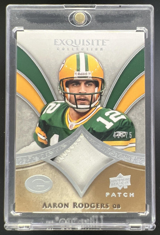 2009 Upper Deck Exquisite Collection Aaron Rodgers Patch /75 #P-AR Packers