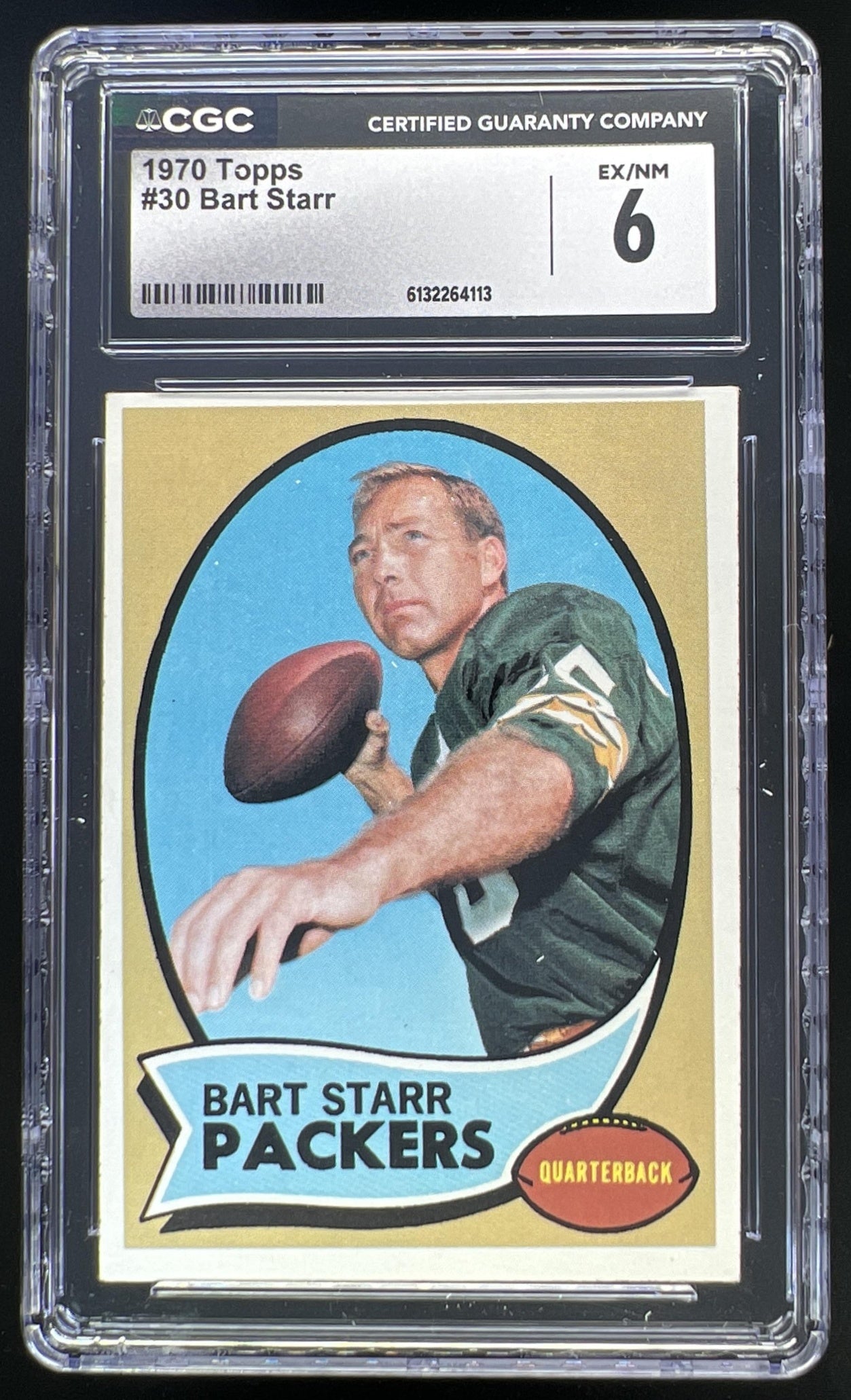 1970 Topps Football Bart Starr #30 Green Bay Packers CGC 6