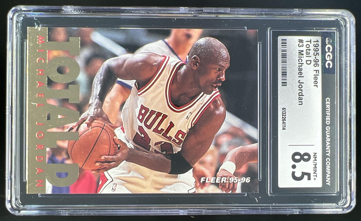 1995-96 Fleer Basketball Michael Jordan Total D #3 Chicago Bulls CGC 8.5