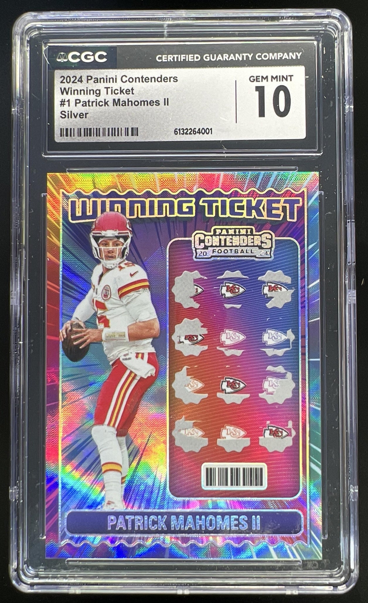 2024 Panini Contenders Patrick Mahomes II Winning Ticket Silver #1 CGC 10