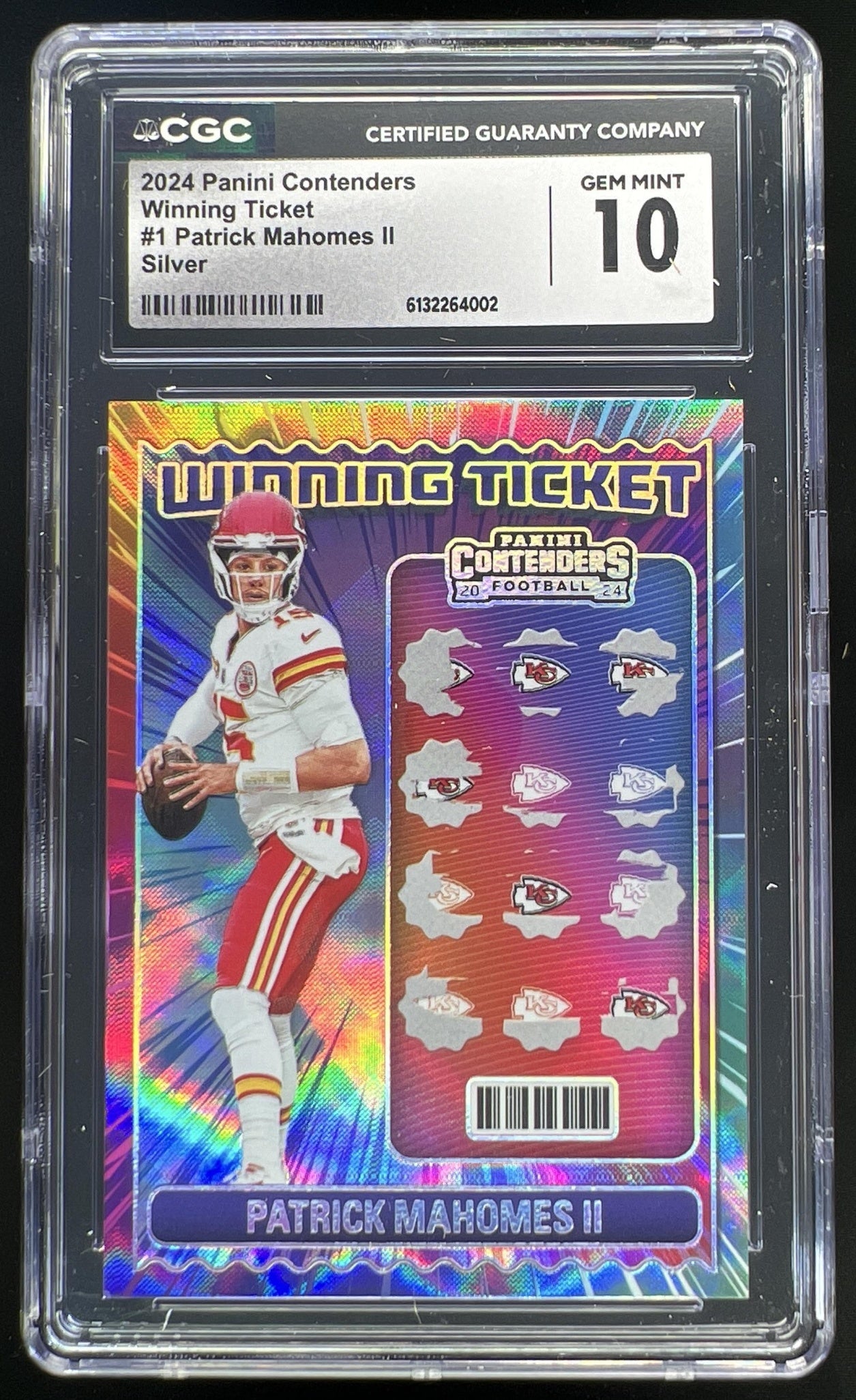 2024 Panini Contenders Patrick Mahomes II Winning Ticket Silver #1 CGC 10