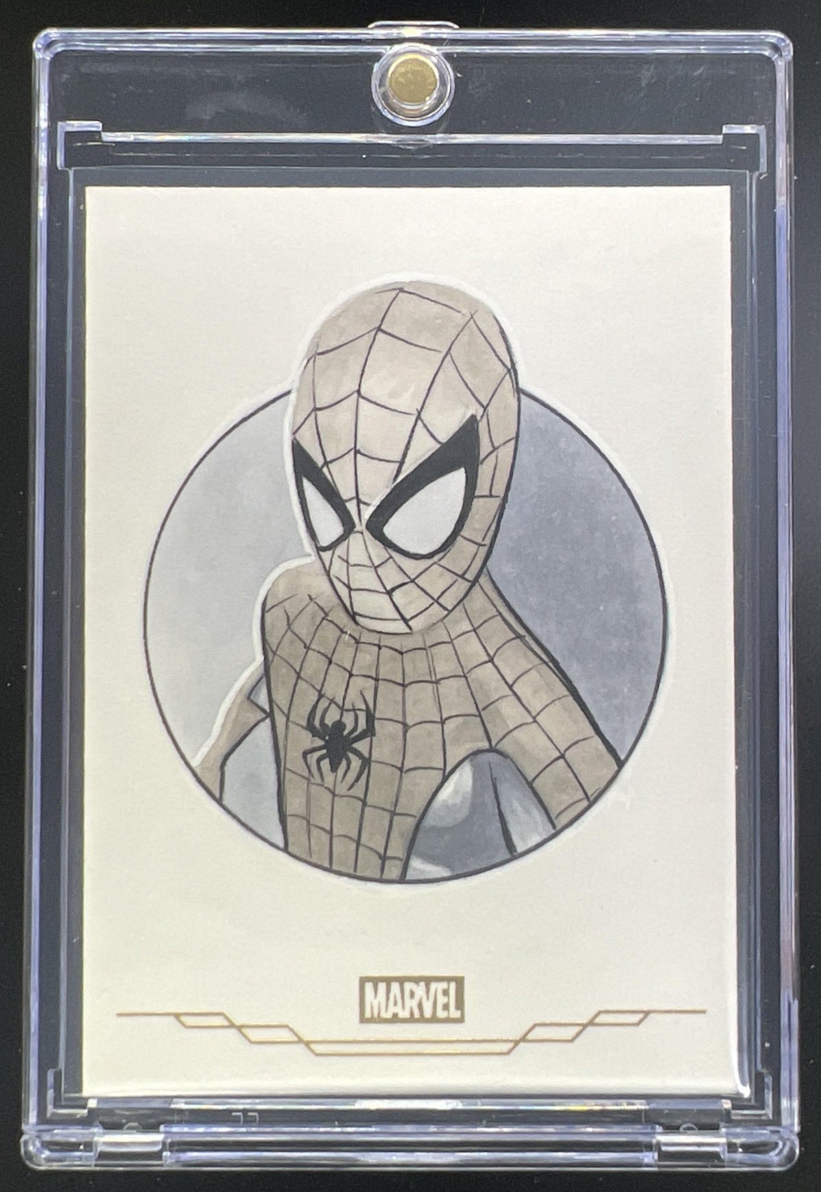 2025 Topps Marvel Comic Book Heroes Spider-Man Sketch 1/1 Gold Foil Charlie Cody