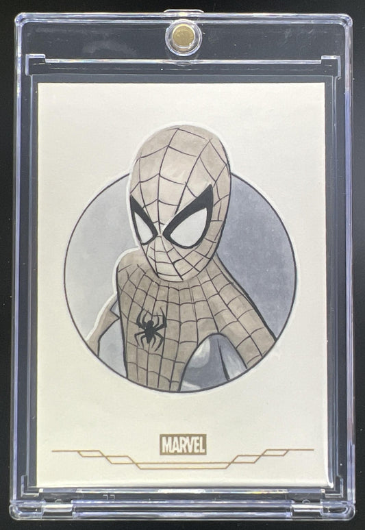 2025 Topps Marvel Comic Book Heroes Spider-Man Sketch 1/1 Gold Foil Charlie Cody
