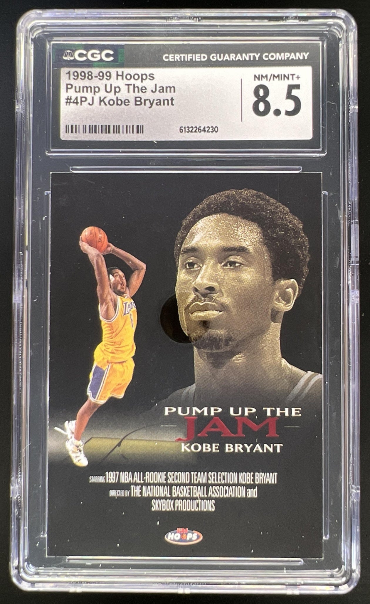 1998-99 Hoops Basketball Kobe Bryant Pump Up the Jam #4PJ CGC 8.5