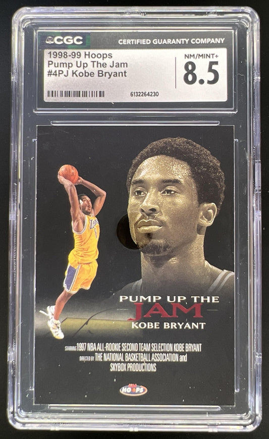 1998-99 Hoops Basketball Kobe Bryant Pump Up the Jam #4PJ CGC 8.5
