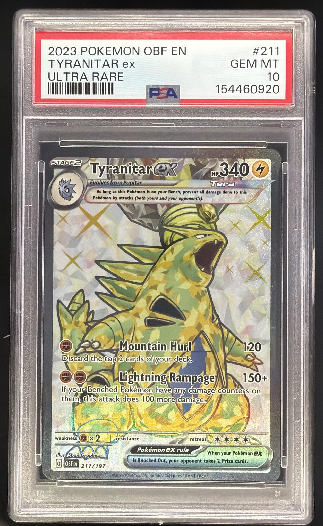 Tyranitar ex front image