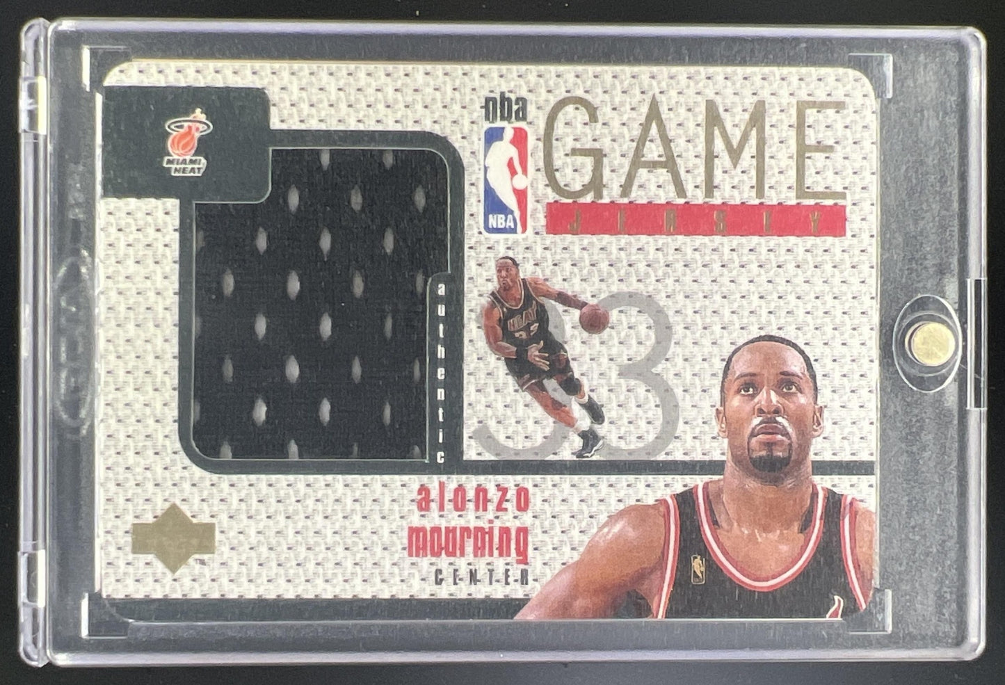 1998 Upper Deck Alonzo Mourning NBA Game Jersey Patch #GJ14