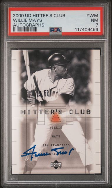 2000 Upper Deck Hitter's Club Willie Mays Autograph #WM PSA 7