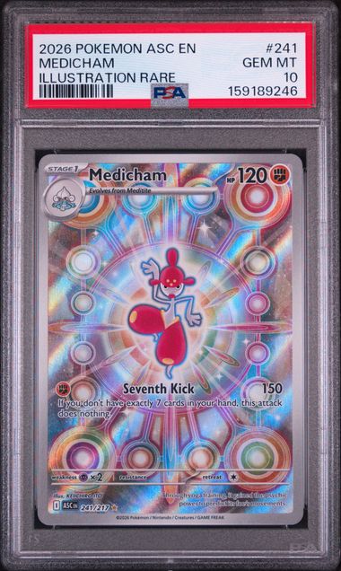 2026 POKEMON ASC EN-ASCENDED HEROES #241 MEDICHAM ILLUSTRATION RARE PSA 10 SC1