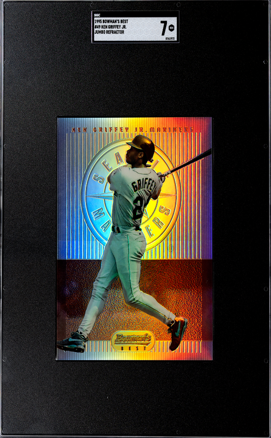 1996 Bowman's Best Ken Griffey Jr Jumbo Refractor #49 SGC 7 Seattle Mariners