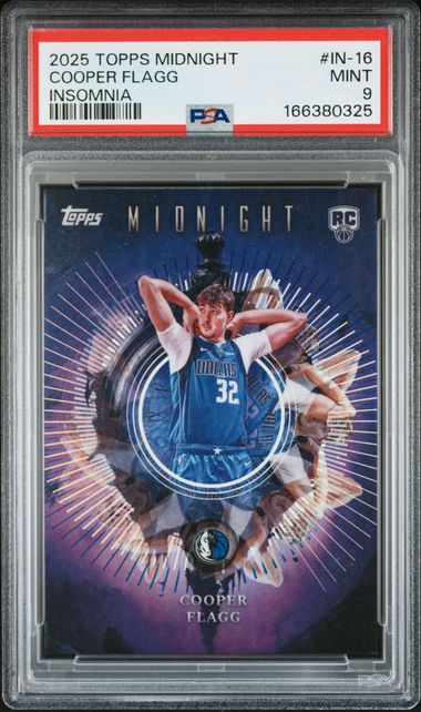 2025 TOPPS MIDNIGHT INSOMNIA #IN-16 COOPER FLAGG PSA 9 Jr9272-94