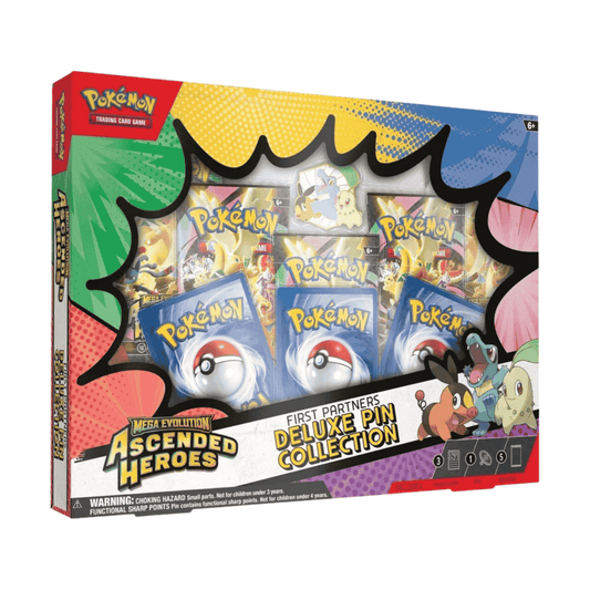 Pokemon Mega Evolution Ascended Heroes First Partners Deluxe Pin Collection Box