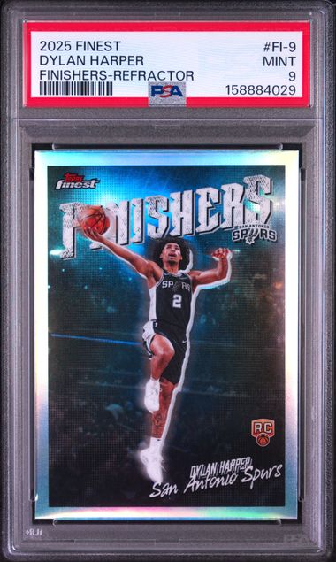 2025 TOPPS FINEST FINISHERS #FI-9 DYLAN HARPER FINISHERS-REFRACTOR PSA 9