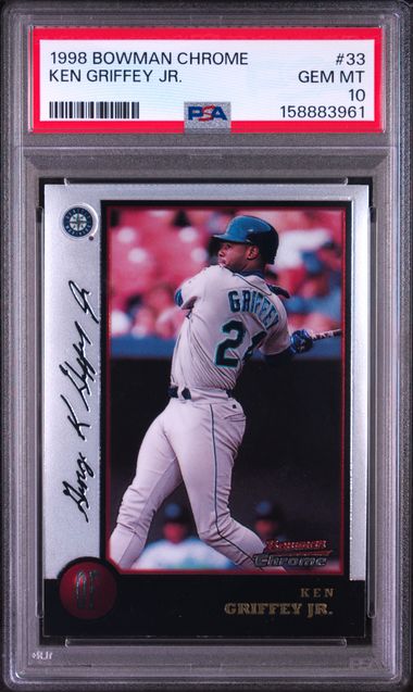 1998 BOWMAN CHROME #33 KEN GRIFFEY JR. PSA 10