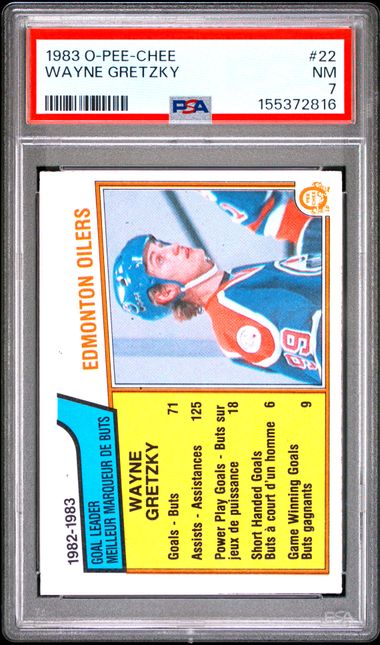 1983 O-PEE-CHEE #22 WAYNE GRETZKY PSA 7