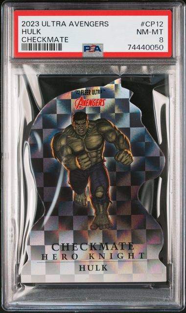2022 FLEER ULTRA AVENGERS CHECKMATE #CP12 HULK CHECKMATE PSA 8 SC7
