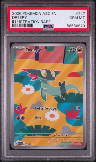 2026 POKEMON ASC EN-ASCENDED HEROES #247 DREEPY ILLUSTRATION RARE PSA 10