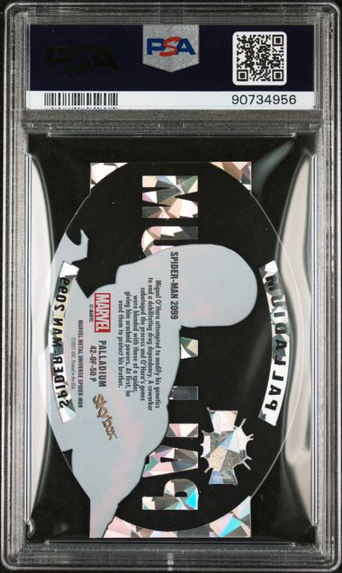 2022 SKYBOX MARVEL METAL UNIVERSE SPIDER-MAN PALLADIUM #42 SPIDER-MAN 2099 PALLADIUM PSA 10 SC7