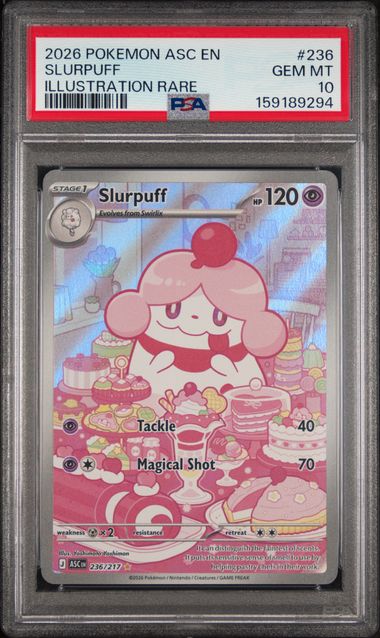 2026 POKEMON ASC EN-ASCENDED HEROES #236 SLURPUFF ILLUSTRATION RARE PSA 10 SC1
