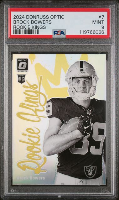 2024 PANINI DONRUSS OPTIC ROOKIE KINGS #7 BROCK BOWERS PSA 9 SC1