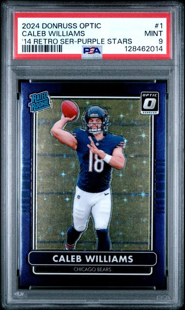 2024 PANINI DONRUSS OPTIC 2014 RETRO SERIES #1 CALEB WILLIAMS '14 RETRO SER-PURPLE STARS PSA 9 JR9272-99