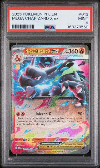 2025 POKEMON PFL EN-PHANTASMAL FLAMES #013 MEGA CHARIZARD X ex