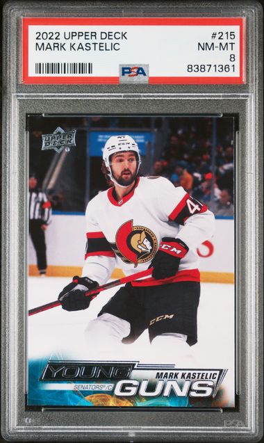 2022 UPPER DECK #215 MARK KASTELIC PSA 8