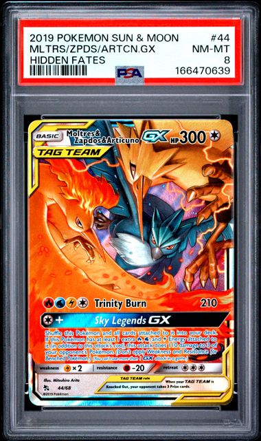 2019 POKEMON SUN & MOON HIDDEN FATES #44 MLTRS/ZPDS/ARTCN.GX HIDDEN FATES