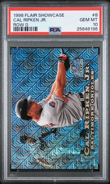 1998 Flair Showcase Cal Ripken Jr Row 0 046/250 #8 PSA 10