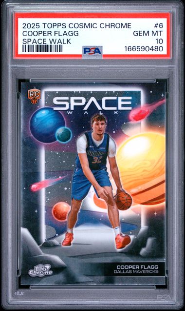 2025 TOPPS COSMIC CHROME SPACE WALK #6 COOPER FLAGG PSA 10 SC5