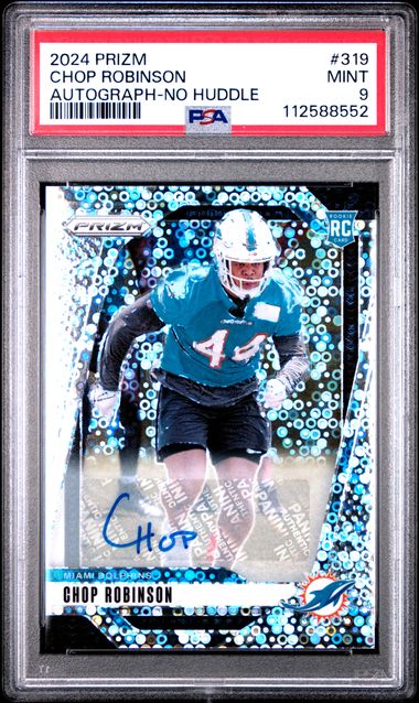2024 Panini Prizm Chop Robinson Autograph No Huddle PSA 9