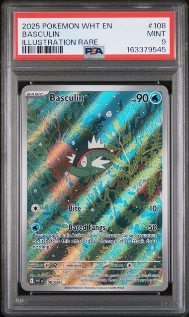 2025 POKEMON WHT EN-WHITE FLARE #108 BASCULIN ILLUSTRATION RARE