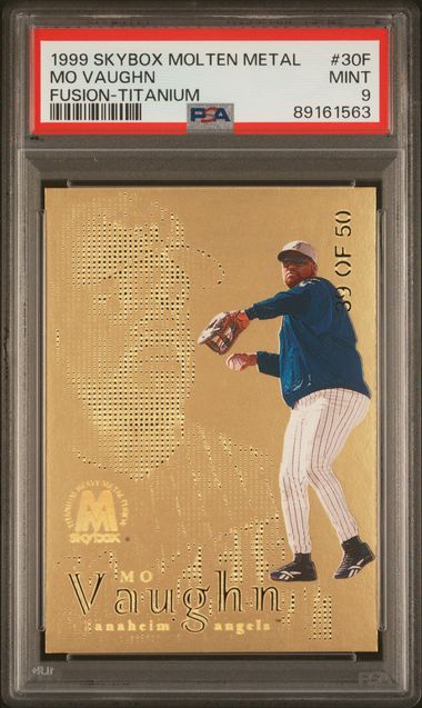 1999 SkyBox Molten Metal Mo Vaughn Fusion Titanium #30F PSA 9