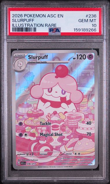 2026 POKEMON ASC EN-ASCENDED HEROES #236 SLURPUFF ILLUSTRATION RARE PSA 10 SC1