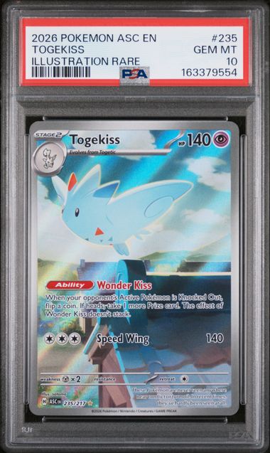 2026 POKEMON ASC EN-ASCENDED HEROES #235 TOGEKISS ILLUSTRATION RARE PSA 10